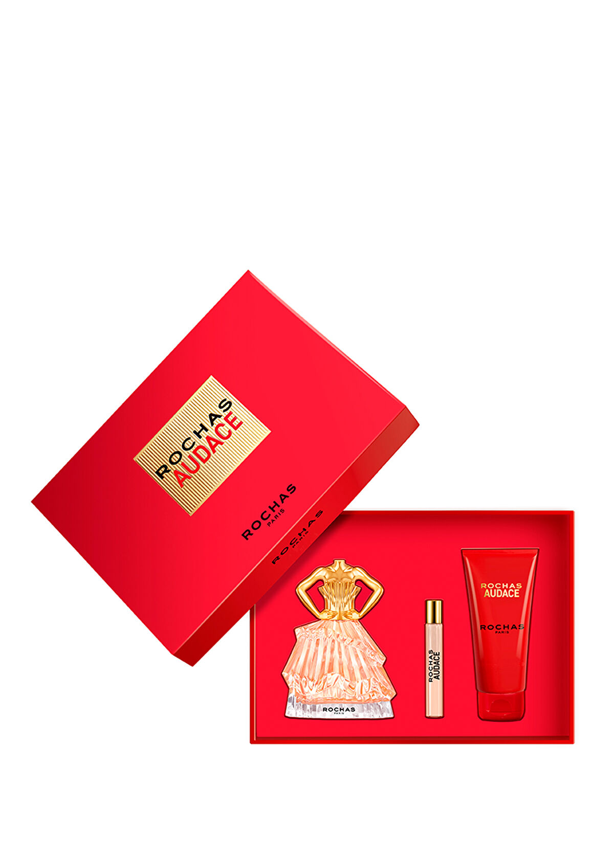 Rochas Audace EDP 90 ml Parfüm + 7.5 ml Purse Spray + 100 ml Body Lotion Kadın Parfüm Seti XMAS25 - 1