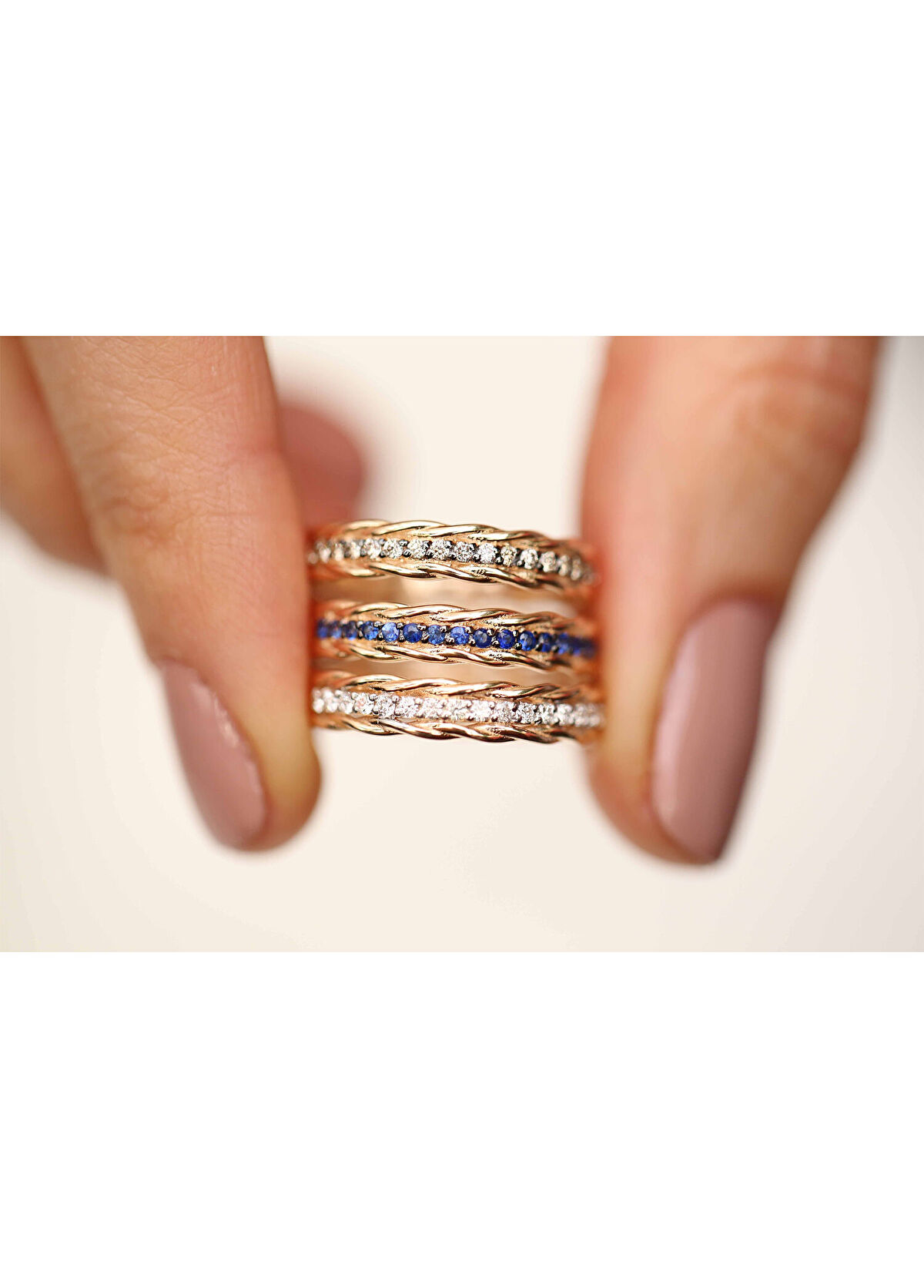 Bianco 14 Ayar Kadın Pırlanta Yüzük - Görsel 4