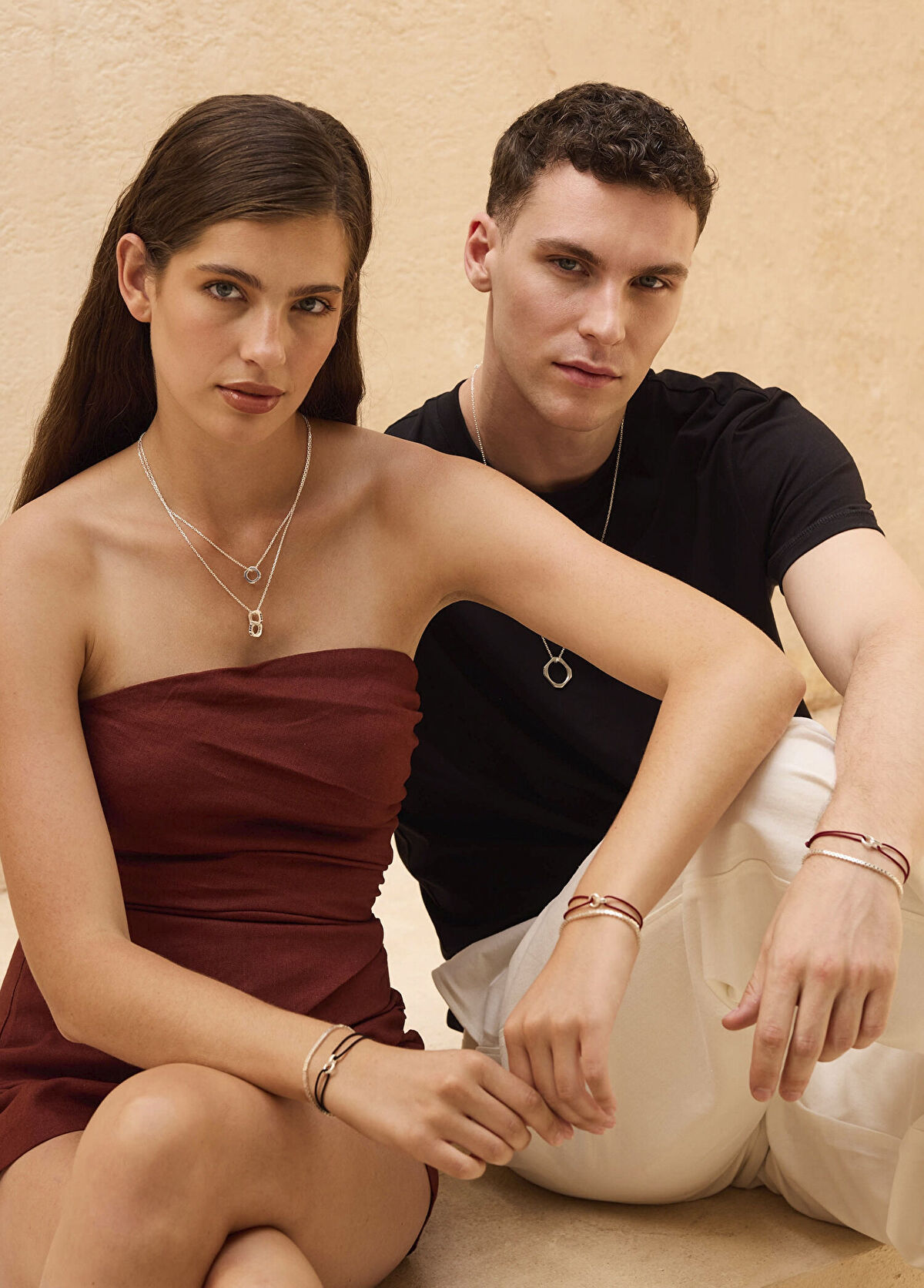 Linker Siyah İp 925 Ayar Gümüş Unisex Bileklik - Görsel 4