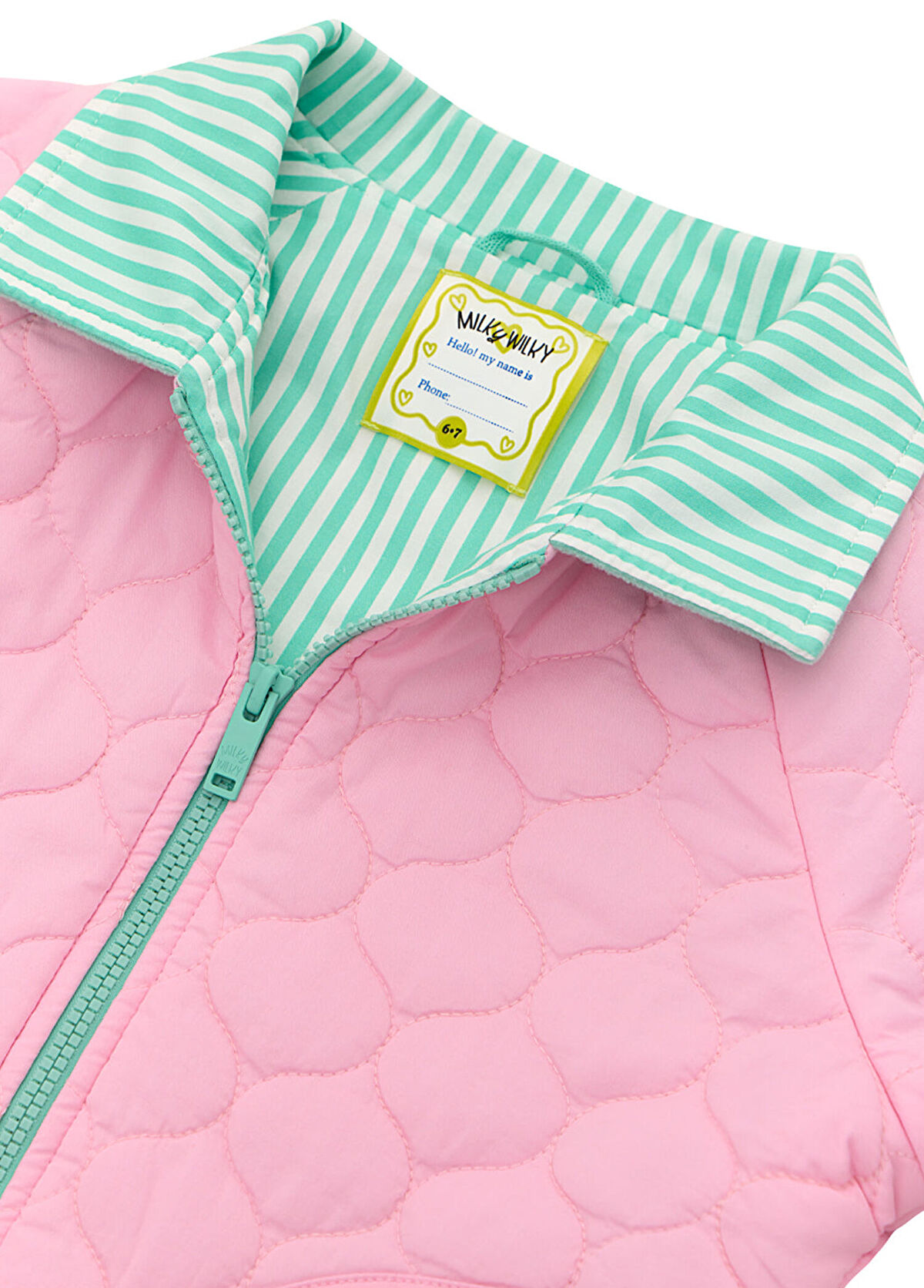 Pembe Kapitone Kız Çocuk Mont - Görsel 4