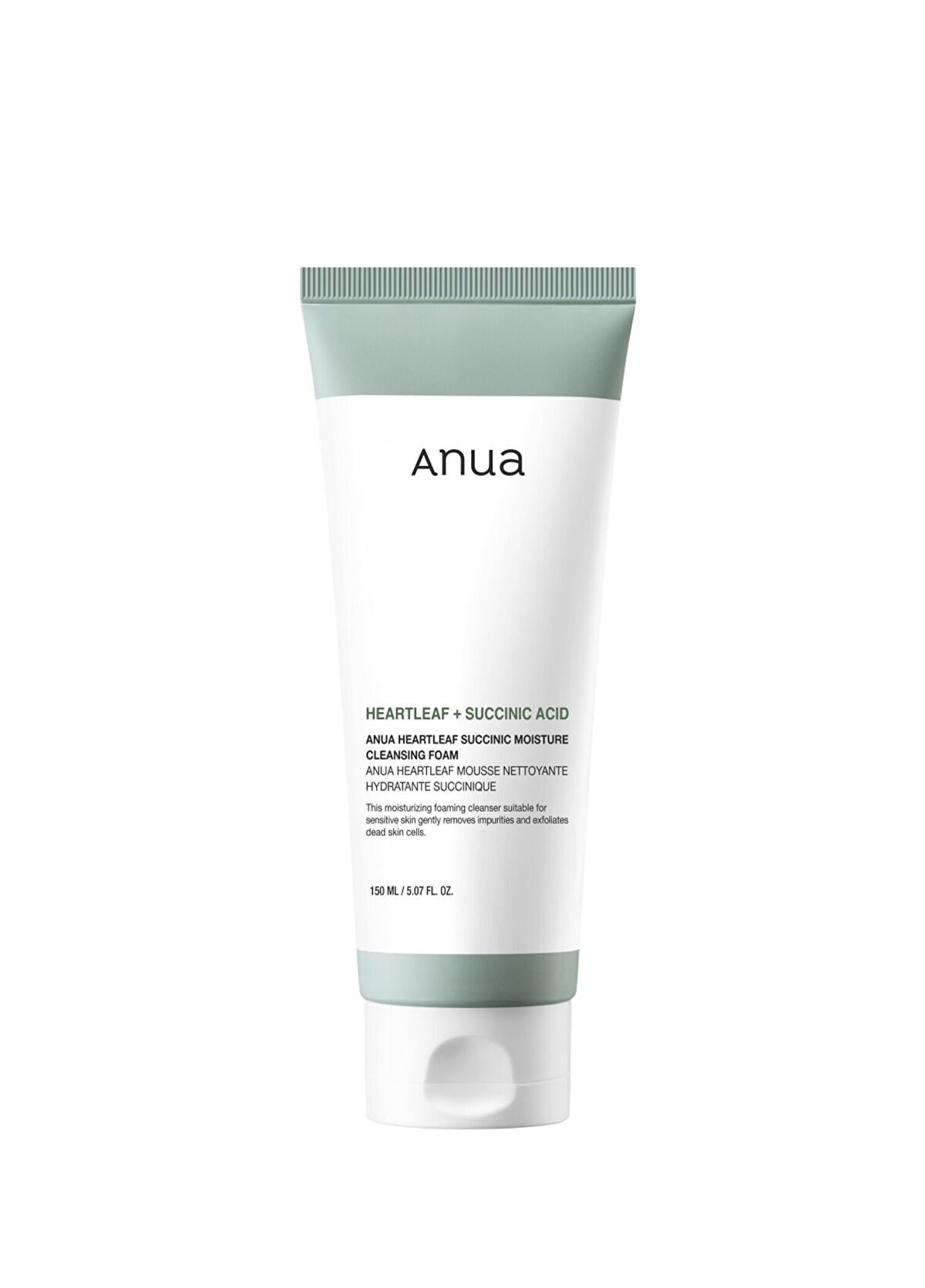 Anua Heartleaf Succinic Moisture Cleansing Foam Large Pore & Anti-Acne Hydrating Foaming Cleanser 150ml - 1