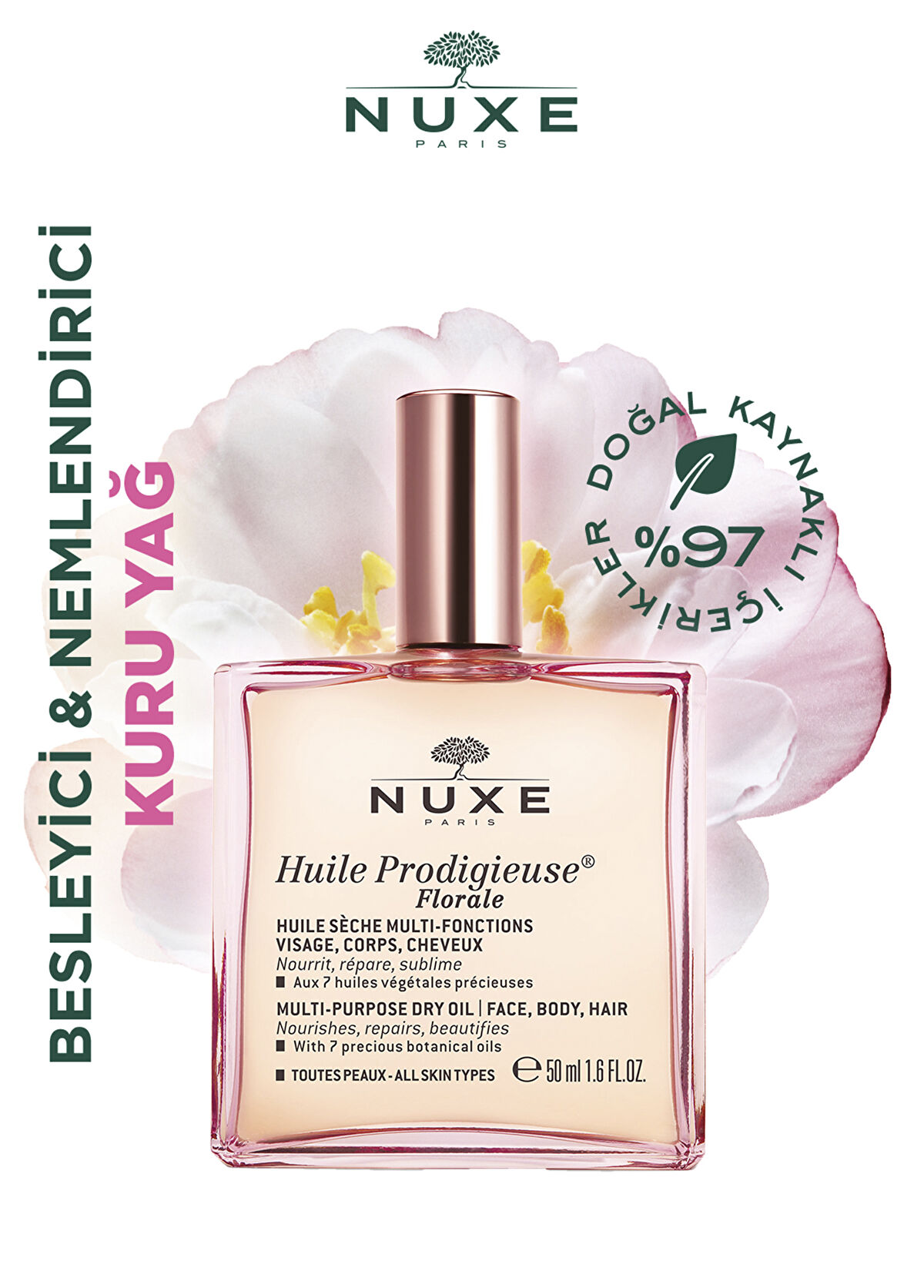Nuxe Huile Prodigieuse Florale Çok Amaçlı Kuru Yağ 50 ml - 3