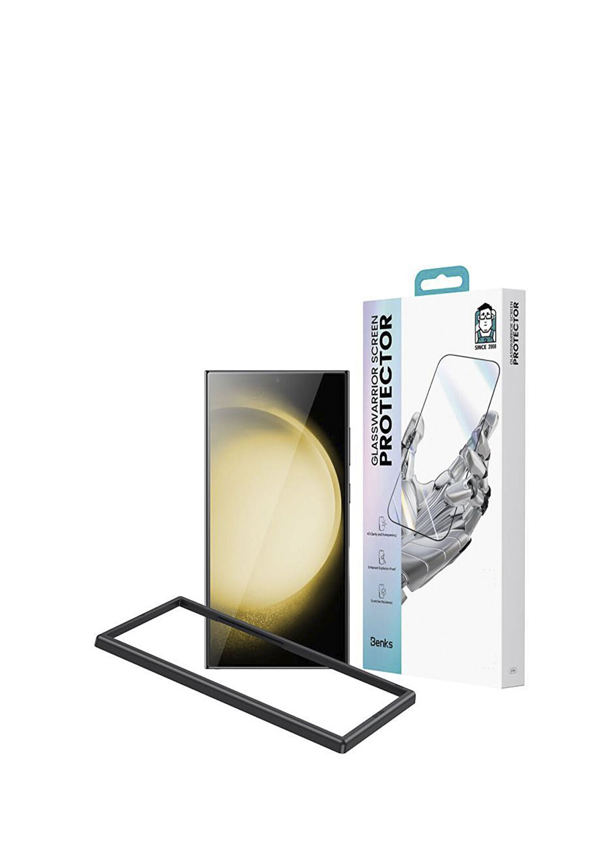 Benks Galaxy S24 Ultra Glass Warrior Kolay Uygulama Aparatlı Ekran Koruyucu - 3