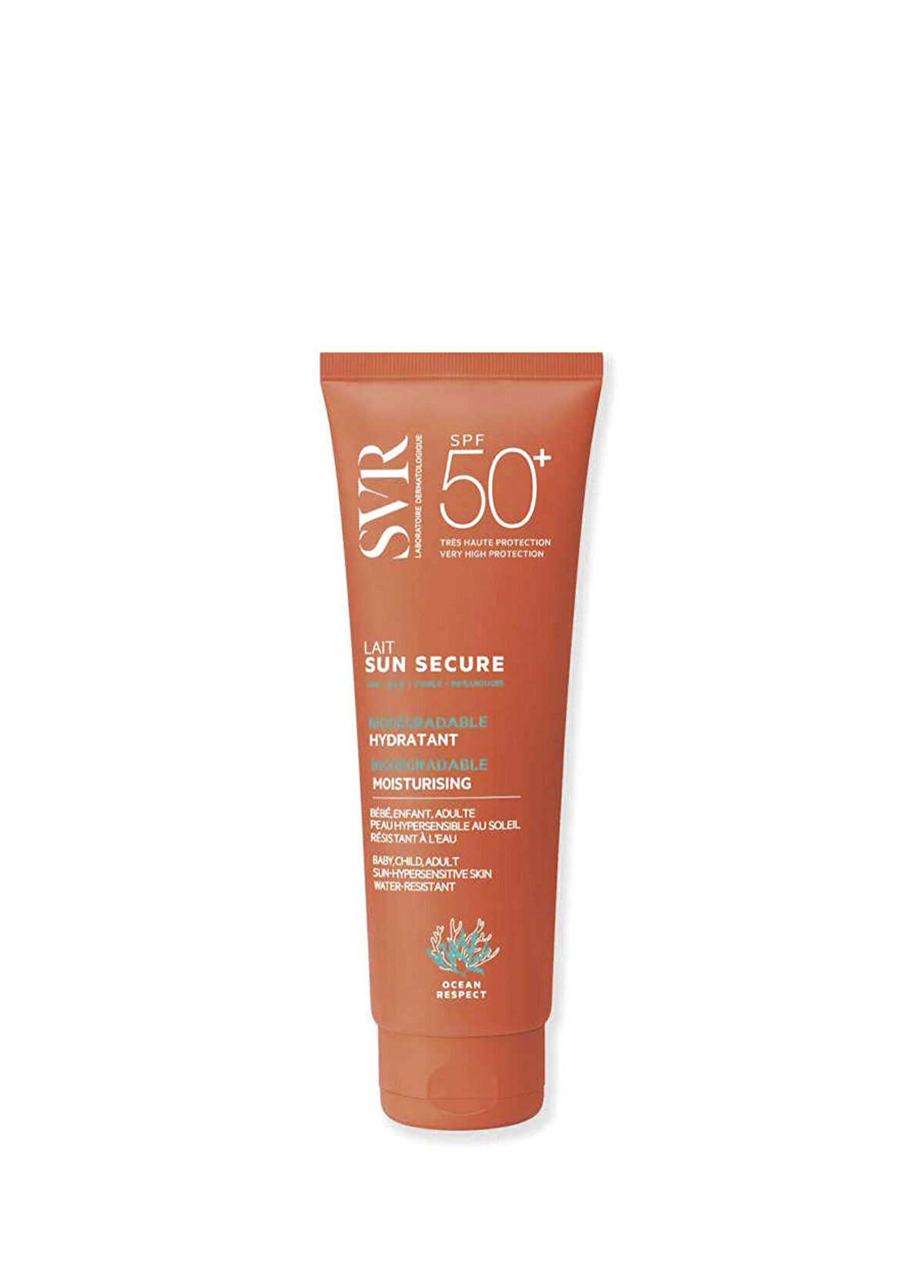 Svr Sun Secure Lait Sunscreen Cream for Infant Kids & Adults SPF50+ 250ml - 1