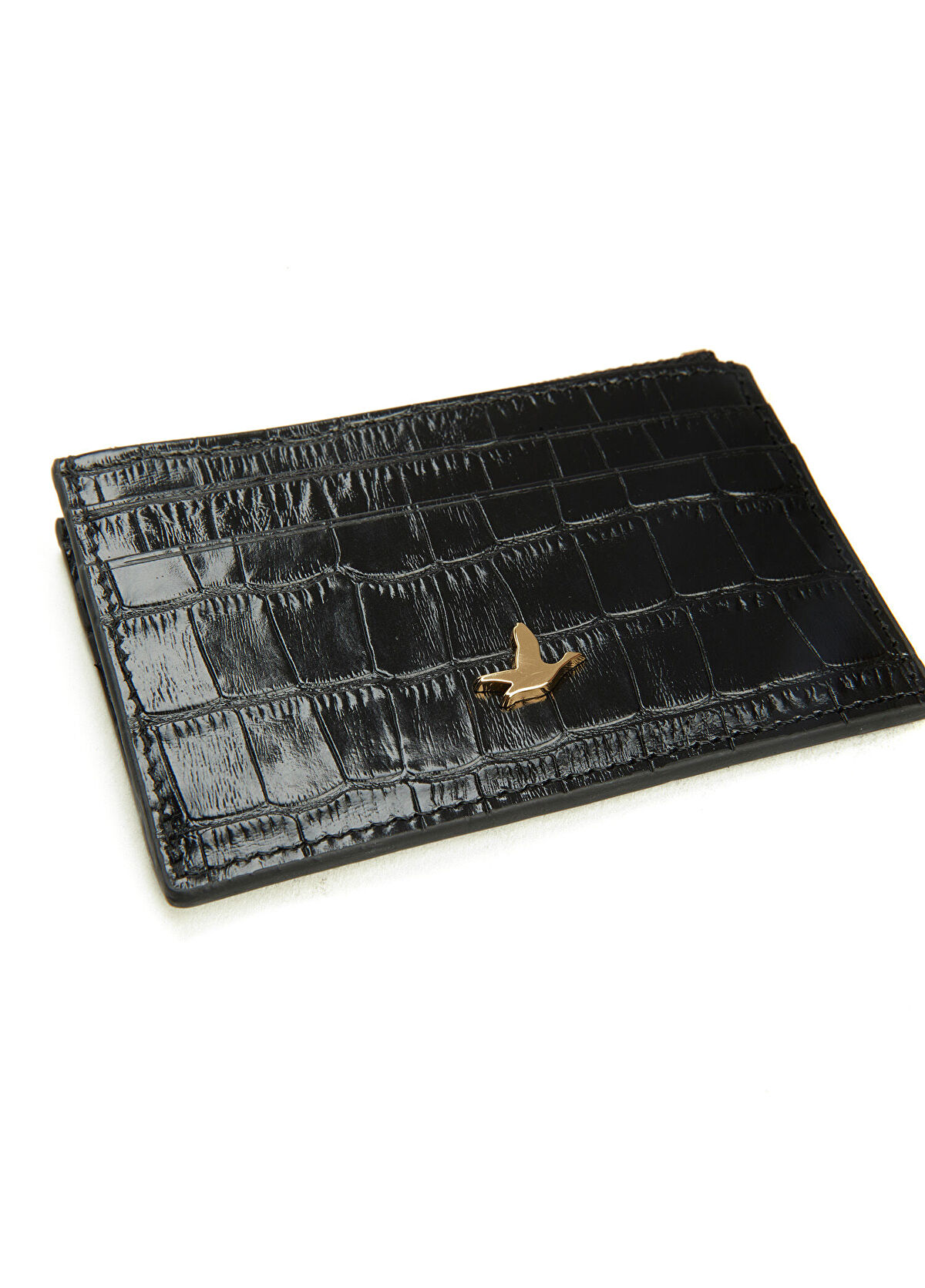 Beymen Club Black Crocodile Women's Leather Card Holder - 3