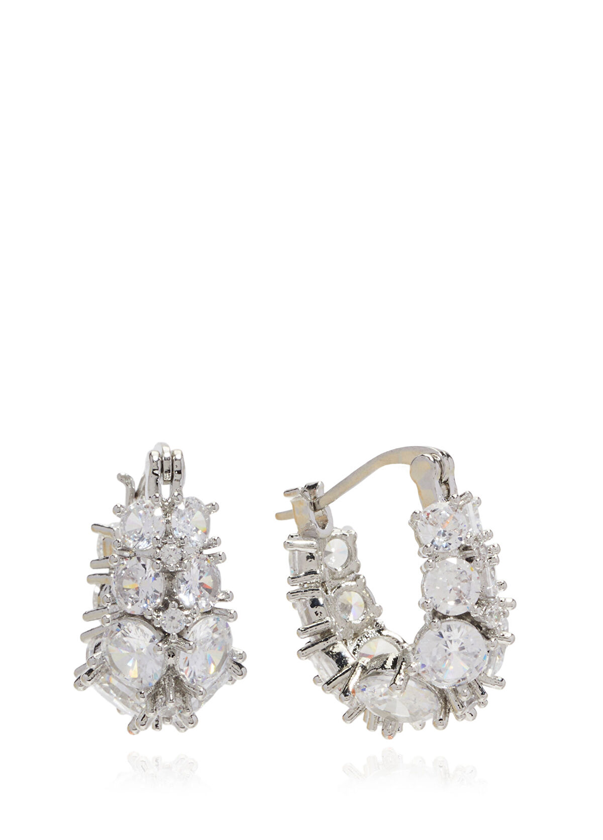 Beymen Club Silver Women's Earrings With Stones - 3