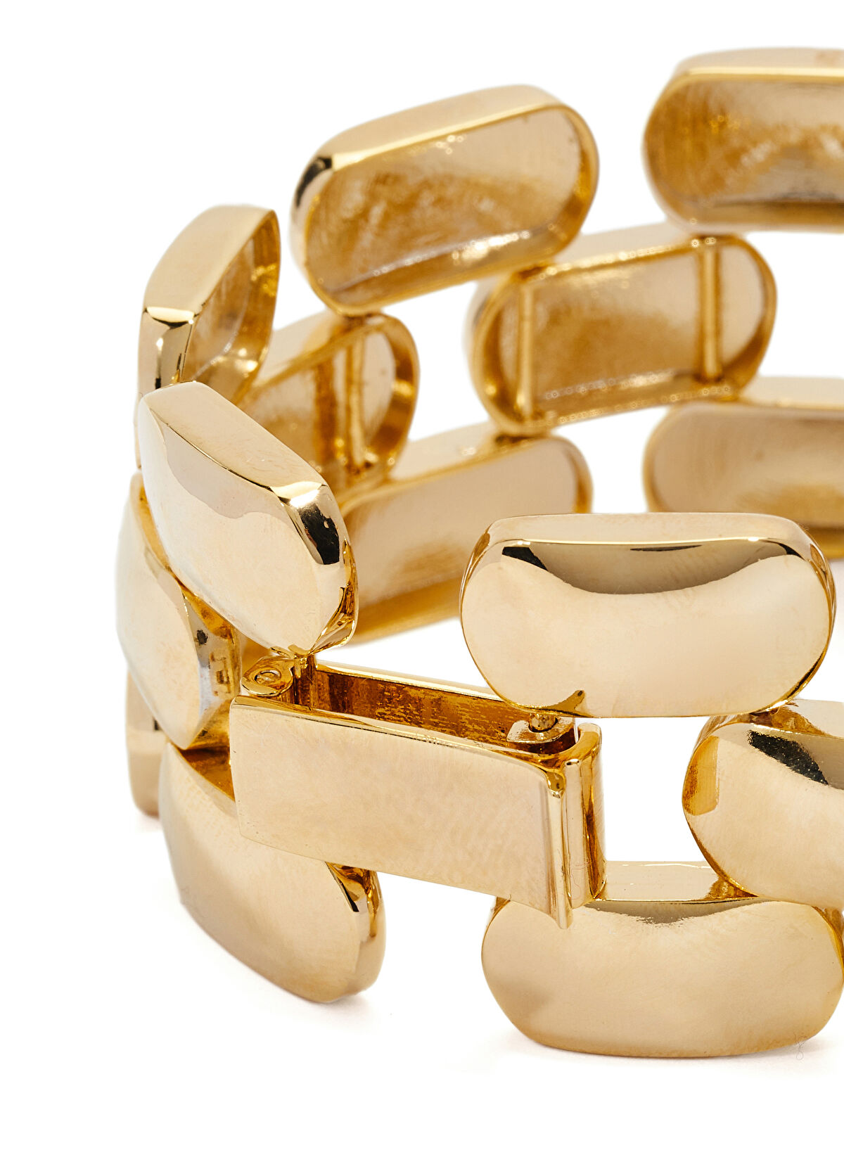 Beymen Club Gold Modern Plain Textured Women's Bracelet - 3