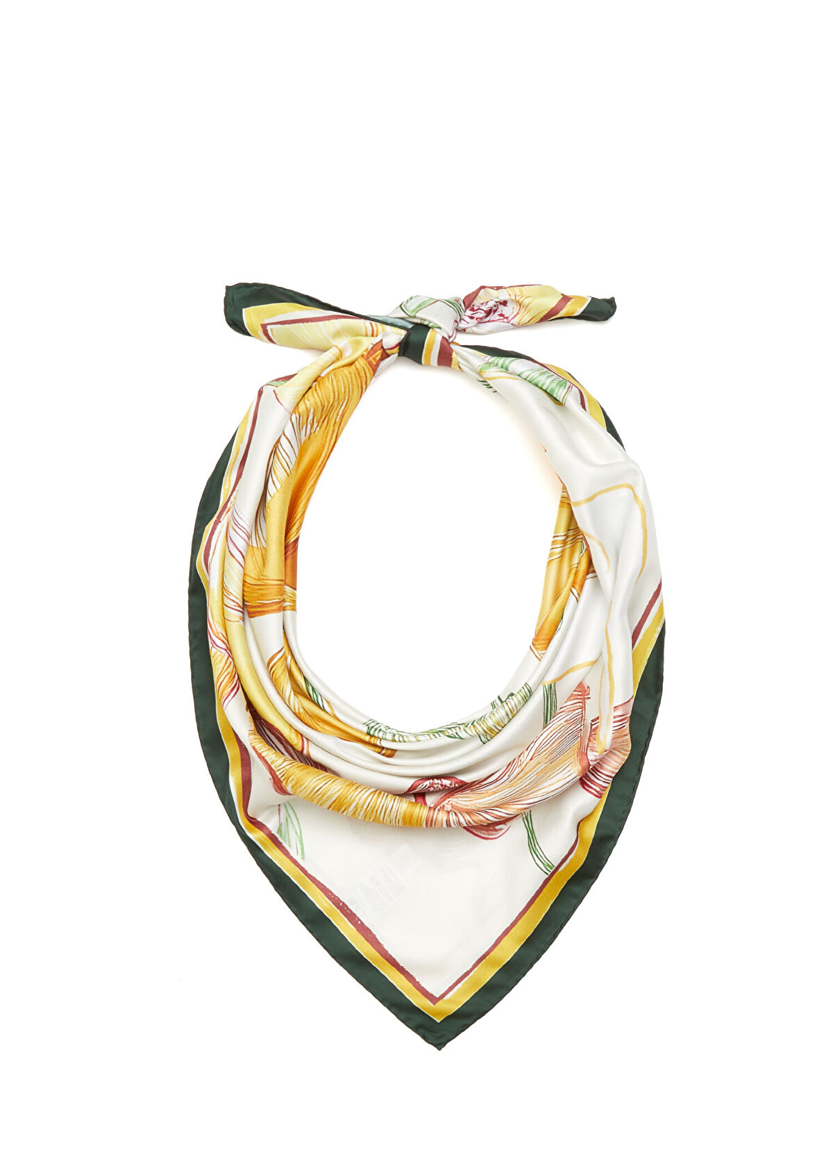 Beymen Club Turuncu Çiçekli Eşarp - 3