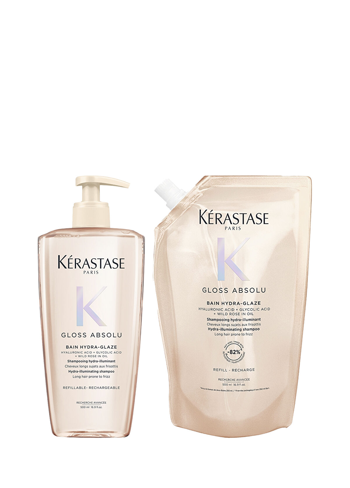 Kerastase Elektriklenmeye Eğilimli Saçlar İçin Parlaklık Veren Şampuan 500 ml + Refill 500 ml 2'li Set  - 1
