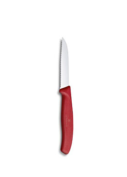 Kırmızı Tırtıklı Soyma Bıçağı 8 cm 