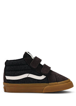 SK8-Mid Reissue V Siyah Unisex Çocuk Deri Sneaker
