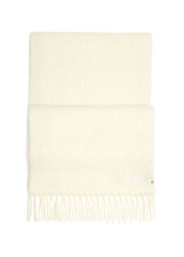 Kırık Beyaz Kadın Yün Atkı