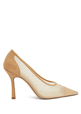 Kum Taşlı Topuklu Ayakkabı