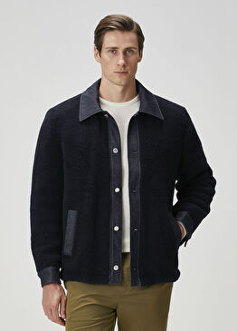 Will Koyu Lacivert Yün Mont