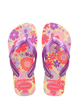 Flores Krem Unisex Çocuk Plaj Terliği