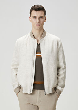 Kırık Beyaz Keten Mont