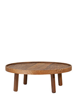 Tepsi Keten Yağlı Ceviz Orta Sehpa