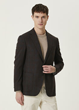 Bordo Desenli Yün Ceket