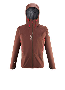 Kamet Light Gore-Tex® 3L Plain Kahverengi Kapüşonlu Erkek Spor Ceket