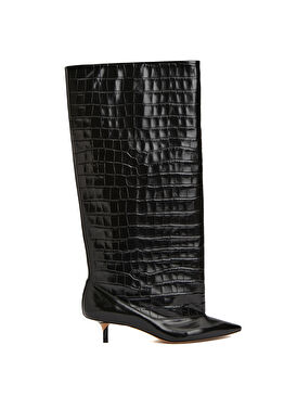 Siyah Kadın Deri Çizme