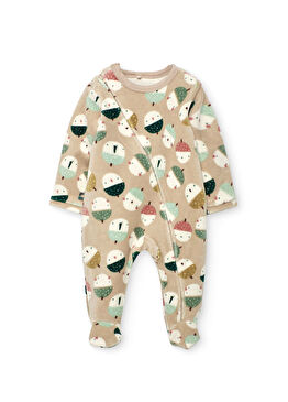 Renkli Desenli Uzun Kollu Erkek Bebek Tulum