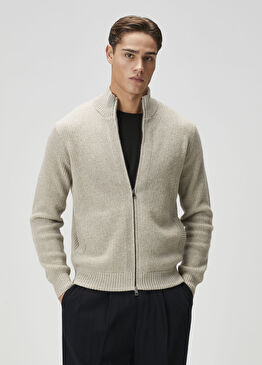 Bej Yün Triko Hırka