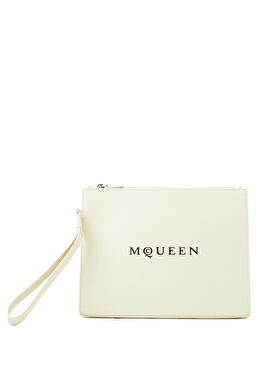 Ekru Kadın Deri El Portföyü