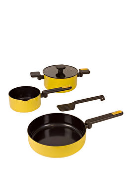 Mira Bal Sarısı Alüminyum 5 Parça Tencere Seti