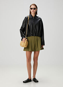 Yeşil Gabardin Şort