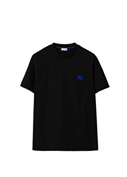 Siyah Pamuklu Kısa Kollu Erkek T-Shirt