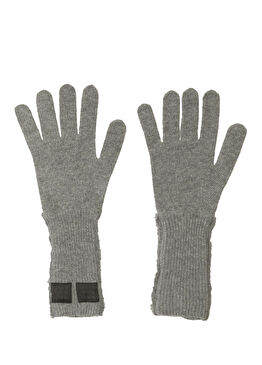 Gri Kadın Yün Eldiven