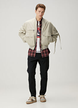 Siyah Pilili Pantolon