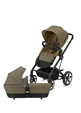 Talos S 2in1 Black Haki Konforlu Tek Elle Katlanabilen Çift Yönlü Bebek Arabası