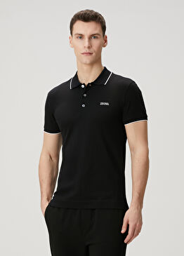 Siyah Polo Yaka T-shirt