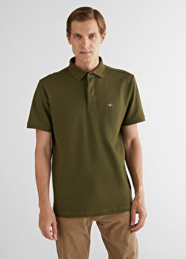 Yeşil Polo Yaka Kısa Kollu Erkek T-shirt