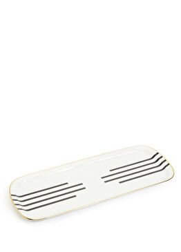 Teatro Siyah Gold Porselen Tabak