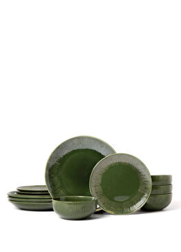 Jardin Yeşil Seramik 12 Parça 4 Kişilik Yemek Takımı
