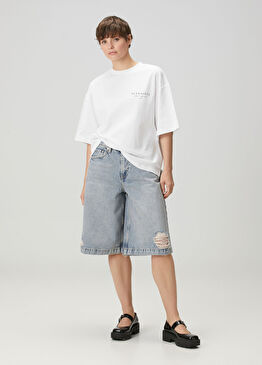 Louie Mavi Jean Şort