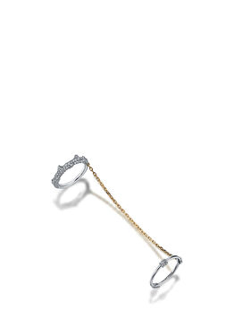 Cactus Diamond Duo 18 Ayar Altın Kadın Pırlanta Yüzük