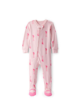 Desenli Pembe Kız Çocuk Uyku Tulumu