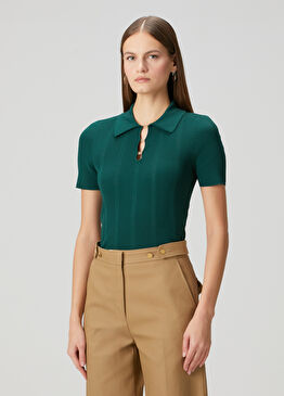 Mahee Koyu Yeşil Polo Triko