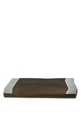 Gümüş Detaylı Ceviz Ahşap Servis Tahtası