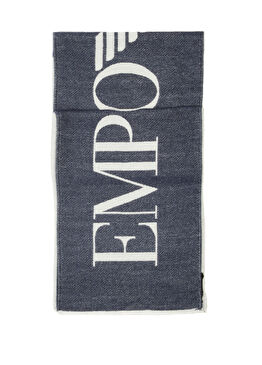 Lacivert Beyaz Erkek Atkı