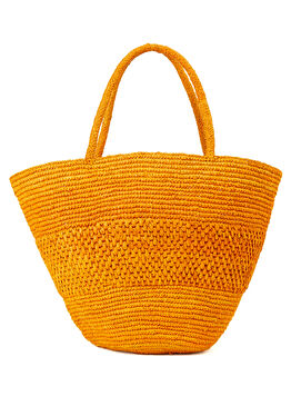 Emlie Sarı Kadın Rafya Plaj Çantası