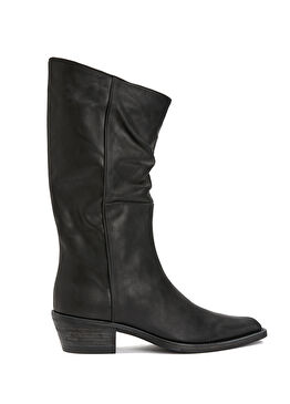 Clive Siyah Kadın Deri Çizme