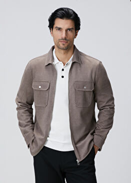 Vizon Süet Görünümlü Dış Gömlek