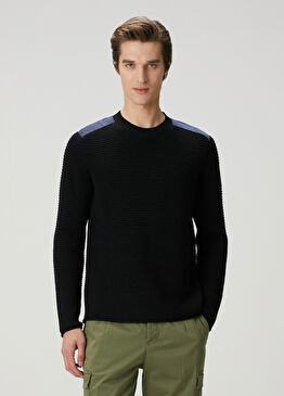 Lacivert Garni Detaylı Kazak