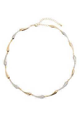 Gümüş Altın Rengi Kadın Kolye