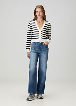 Elisabeth Mavi Wide Leg Jean Pantolon