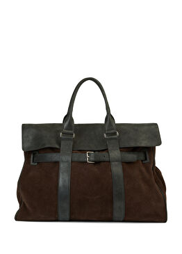 Siyah Erkek Süet Seyahat Çantası